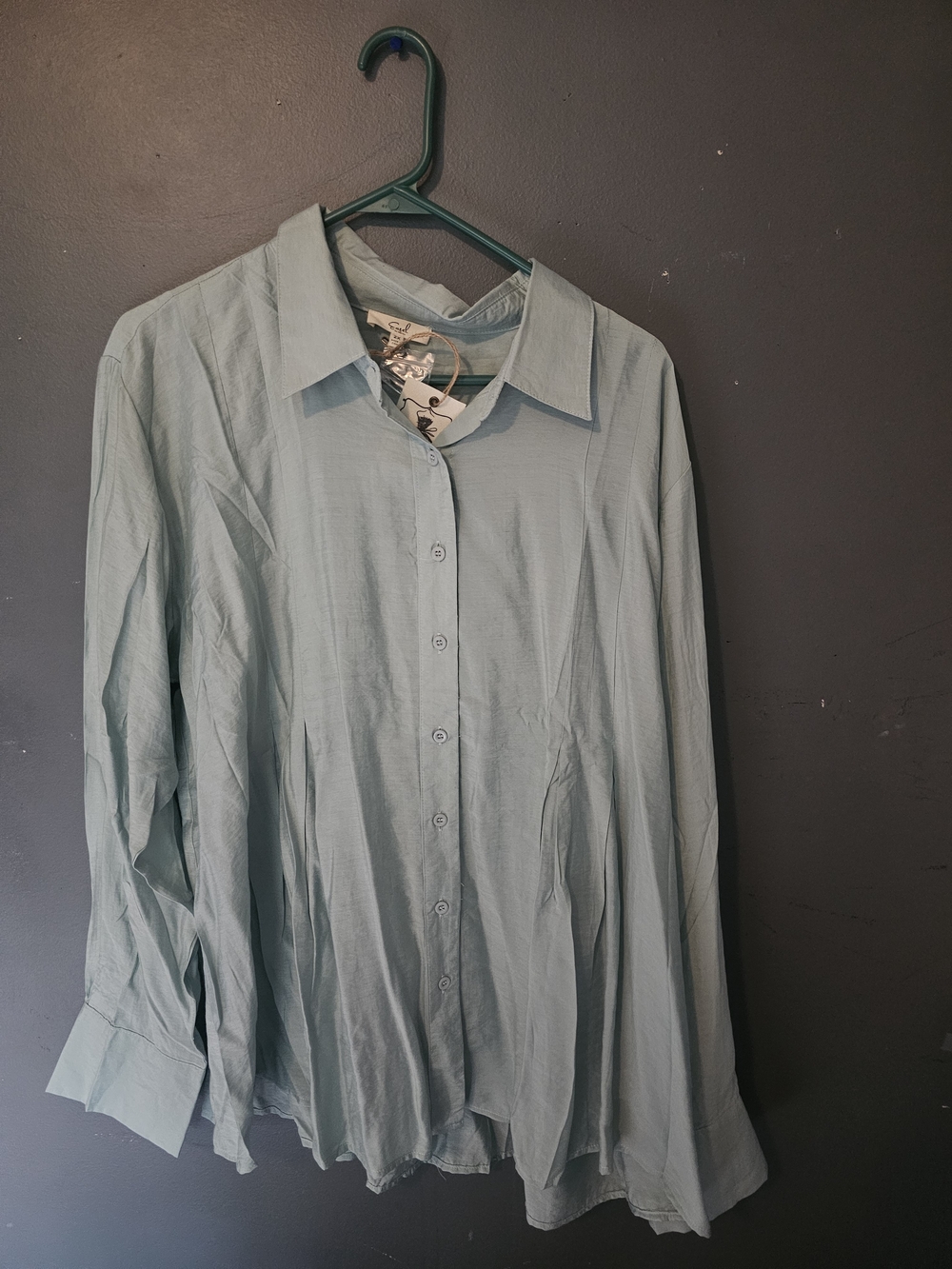 easel Pale Blue Men's Button-Down Shirt